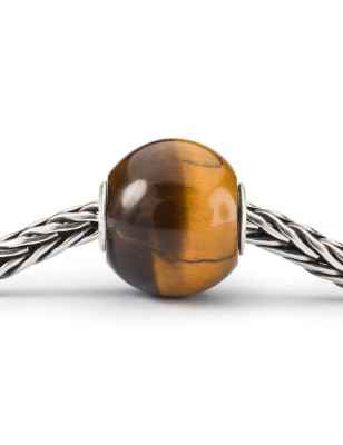 BEAD OCCHIO DI TIGRE ROTONDO GRANDE TROLLBEADS