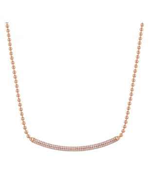 COLLANA CORTA ARGENTO PLACCATO ORO ROSA DONNA ROSATO  RZBI02 ROSATO