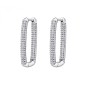 ORECCHINI RETTANGOLARI IN ARGENTO DONNA ROSATO 