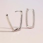 ORECCHINI RETTANGOLARI IN ARGENTO DONNA ROSATO 