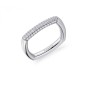 ANELLO QUADRATO MIS.14 DONNA ROSATO 
