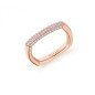 ANELLO QUADRATO ARGENTO PLACCATO ORO ROSA ROSATO