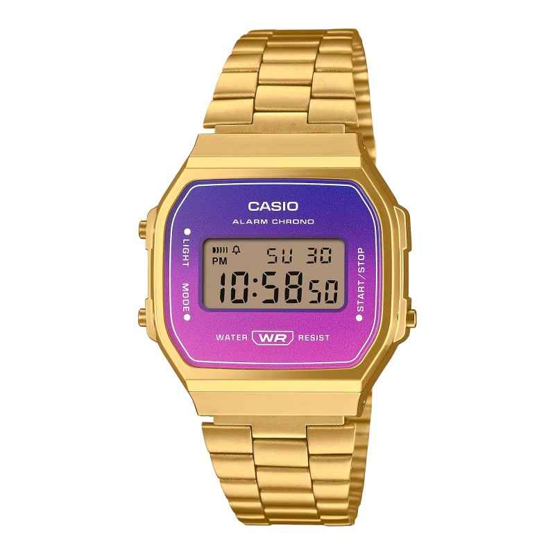 OROLOGIO ROSA VIOLA ORO UOMO-DONNA CASIO VINTAGE OROLOGIO ROSA VIOLA ORO UOMO-DONNA CASIO VINTAGE