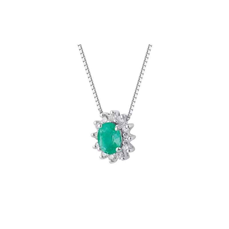 COLLANA ORO SMERALDO E DIAMANTI DONNA DEMETRA COLLANA ORO SMERALDO E DIAMANTI DONNA DEMETRA
