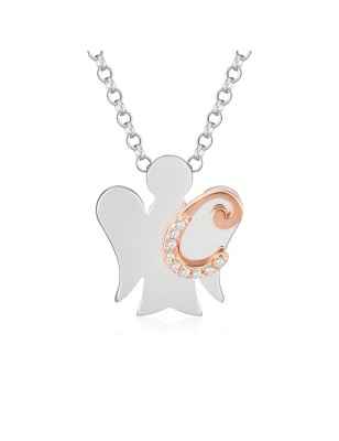 COLLANA ANGELO CON LETTERA C DONNA ROBERTO GIANNOTTI 