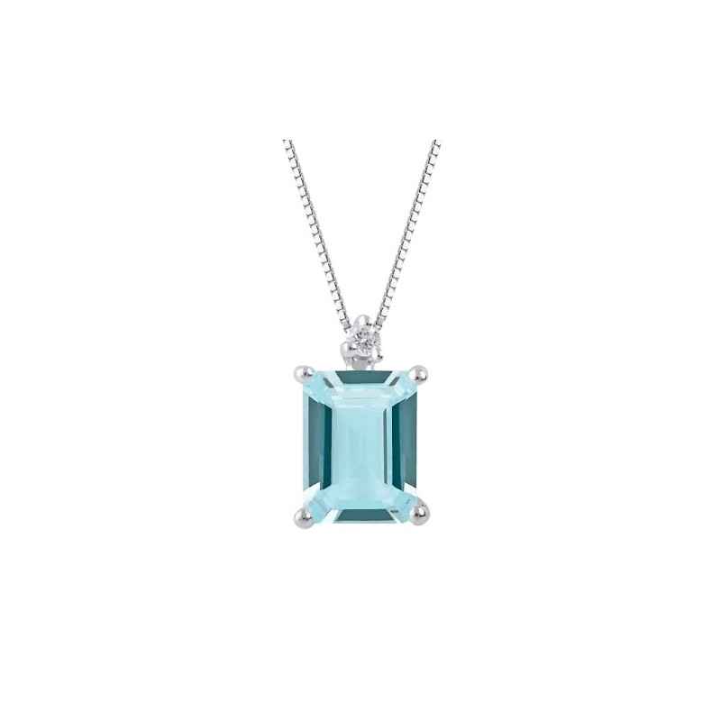 COLLANA ORO ACQUAMARINA E DIAMANTE DONNA DEMETRA COLLANA ORO ACQUAMARINA E DIAMANTE DONNA DEMETRA