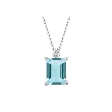 COLLANA ORO ACQUAMARINA E DIAMANTE DONNA DEMETRA  038.Q.130.002.W.A2 DEMETRA