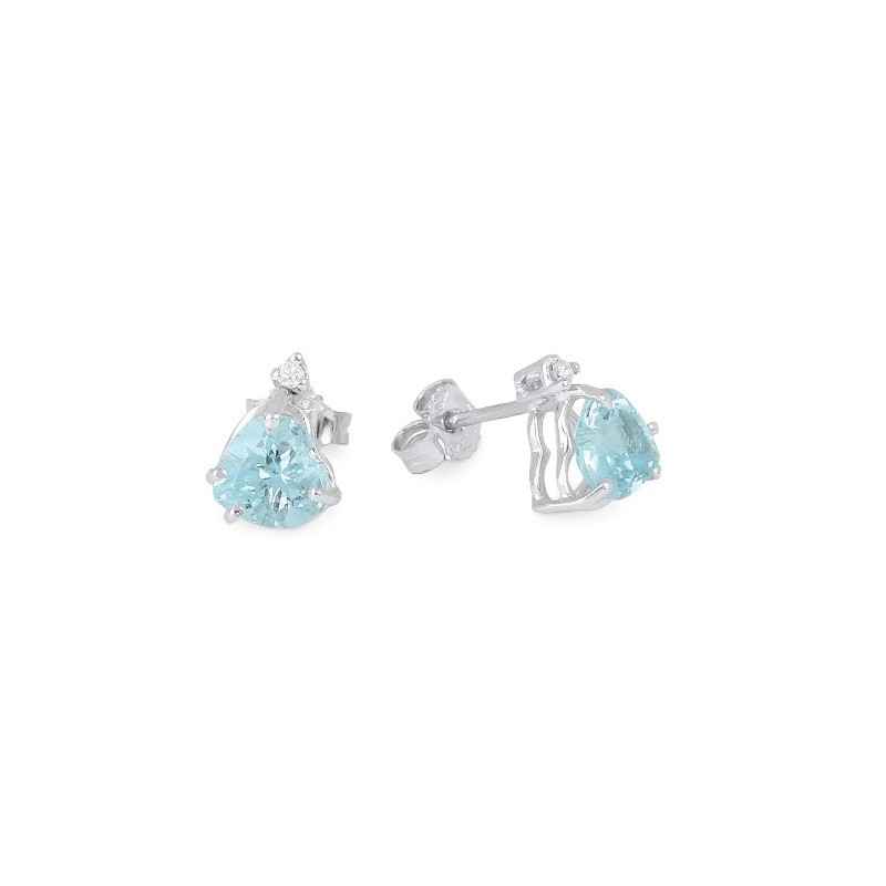 ORECCHINI ORO ACQUAMARINA E DIAMANTE DONNA DEMETRA ORECCHINI ORO ACQUAMARINA E DIAMANTE DONNA DEMETRA