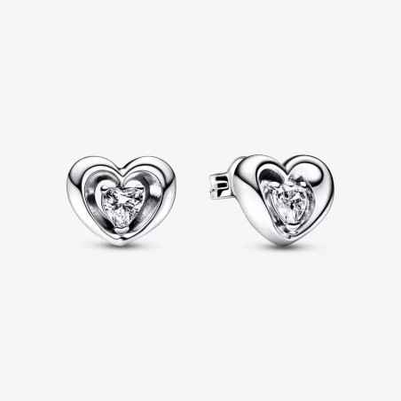ORECCHINI CUORE SPLENDENTE CON PIETRA DONNA PANDORA  292500C01 PANDORA
