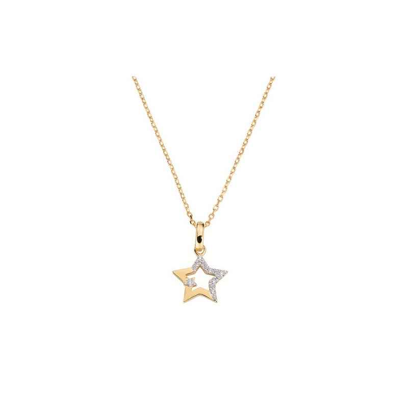 COLLANA DORATA STELLA CON ZIRCONI DONNA AMEN 