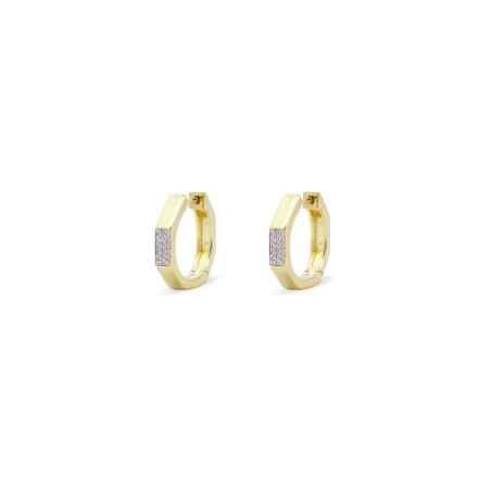 ORECCHINI HOOPS OTTAGONO CON ZIRCONI RUE DES MILLE ORZ-020 M6 AU RUE DES MILLE