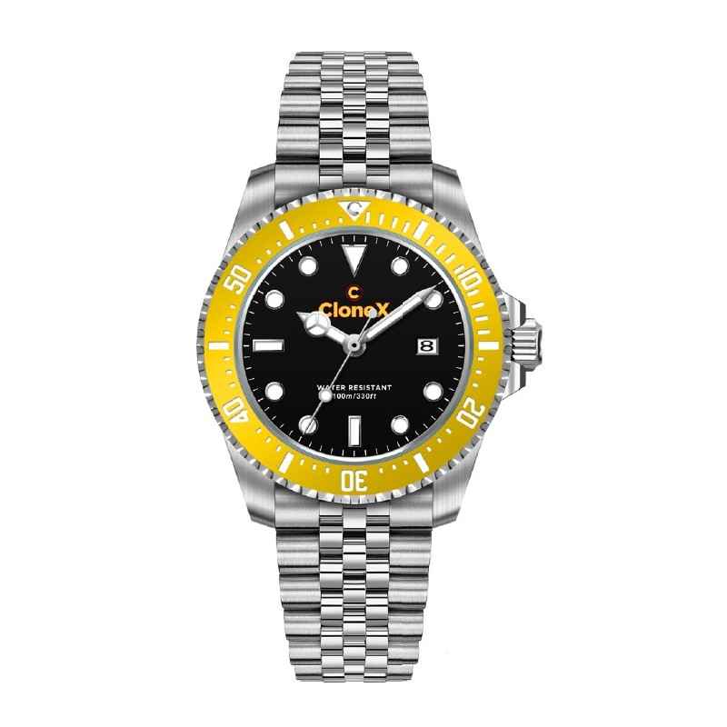 OROLOGIO AL QUARZO QUADRANTE NERO UOMO CLONEX OROLOGIO AL QUARZO QUADRANTE NERO UOMO CLONEX
