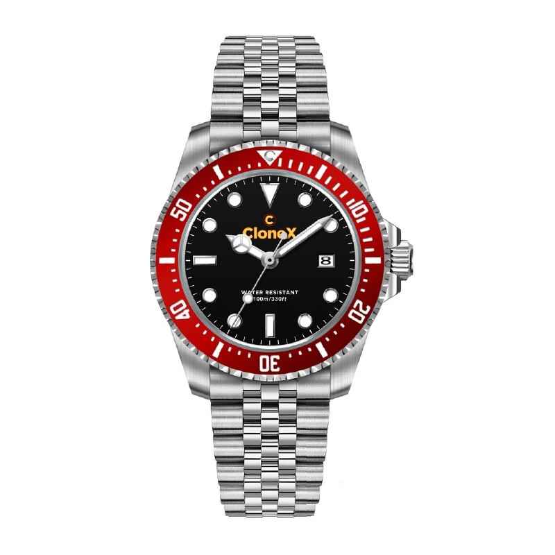OROLOGIO AL QUARZO QUADRANTE NERO UOMO CLONEX OROLOGIO AL QUARZO QUADRANTE NERO UOMO CLONEX