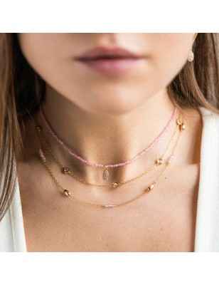 COLLANA CON CASTONI PINK DONNA RUE DES MILLE