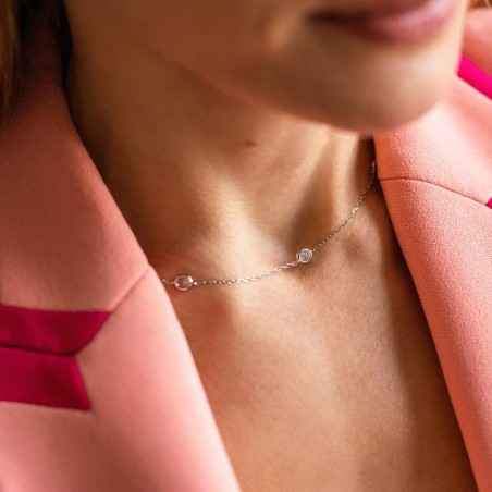 COLLANA CON CASTONI TOTAL WHITE DONNA RUE DES MILLE 