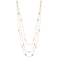 COLLANA LUNGA 3 FILI PEPITE E PIETRE ROSA RUE DES MILLE COLLANA LUNGA 3 FILI PEPITE E PIETRE ROSA RUE DES MILLE
