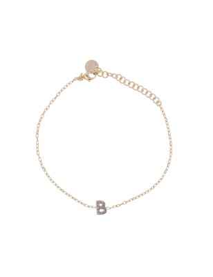 BRACCIALE LETTERA B CON ZIRCONI DONNA RUE DES MILLE  BRZ-011 INIZ AU B RUE DES MILLE