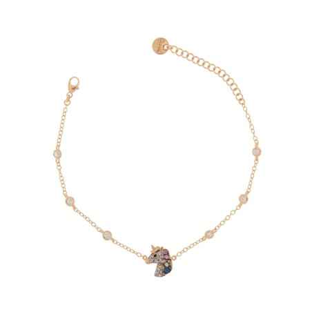 BRACCIALE ZIRCONI E UNICORNO CENTRALE DONNA RUE DES MILLE  BRZ-007 UNI RUE DES MILLE