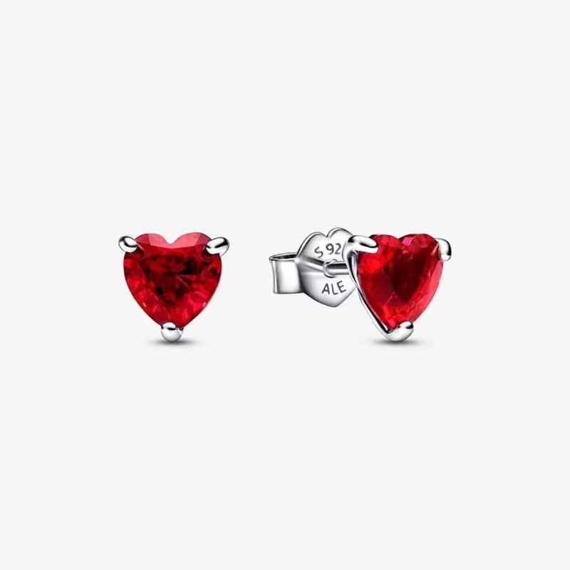 ORECCHINI A LOBO CUORI ROSSI DONNA PANDORA ORECCHINI A LOBO CUORI ROSSI DONNA PANDORA