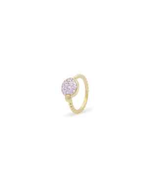 ANELLO CERCHIO PAVE' E CERCHIO PICCOLO DONNA RUE DES MILLE  ANZ-018 M1 CER AU RUE DES MILLE