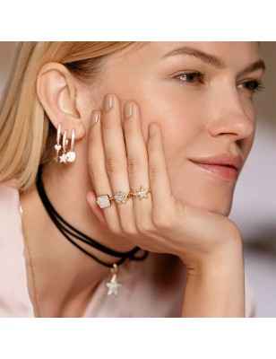 ANELLO QUADRATO PAVE' DONNA RUE DES MILLE 