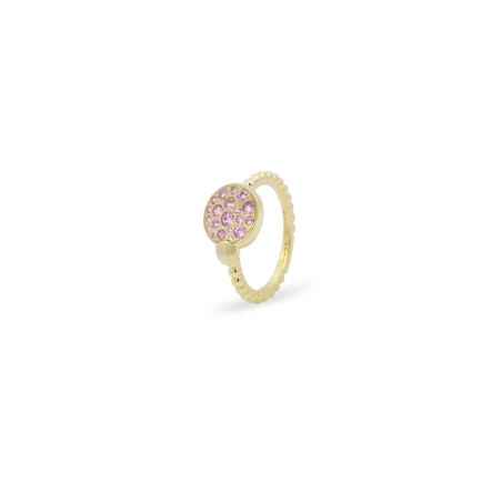 ANELLO CERCHIO PAVE' E CERCHIO PICCOLO ROSA RUE DES MILLE ANZ-018 M1 CER C AU RUE DES MILLE