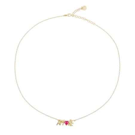 GIROCOLLO ZIRCONE E SCRITTA AMORE RUE DES MILLE GRZ-CUO AMORE RUE DES MILLE