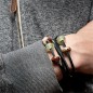 BEAD PRENITE CON QUARZO TORMALINATO TROLLBEADS BEAD PRENITE CON QUARZO TORMALINATO TROLLBEADS