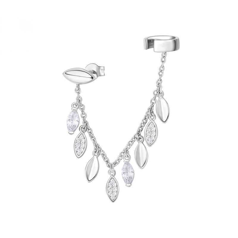 MONORECCHINO EAR CUFF CON CATENA DONNA ROSATO 