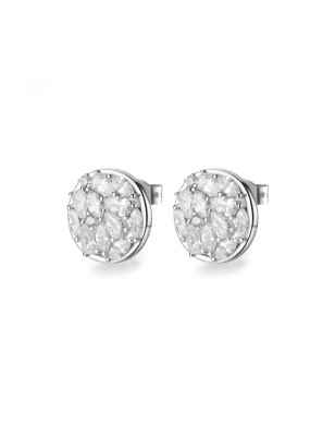 ORECCHINI A LOBO GEMMA IN ARGENTO DONNA ROSATO  RZGE42 ROSATO