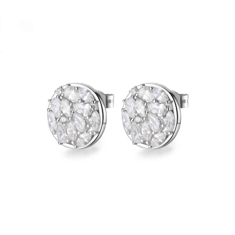 ORECCHINI A LOBO GEMMA IN ARGENTO DONNA ROSATO 
