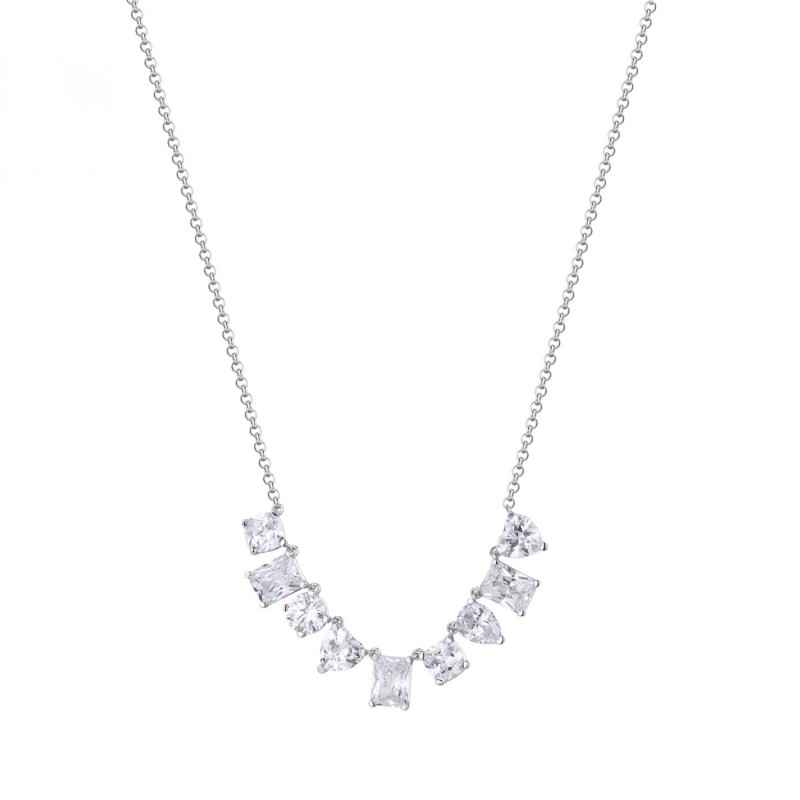 COLLANA CORTA IN ARGENTO GEMMA DONNA ROSATO 