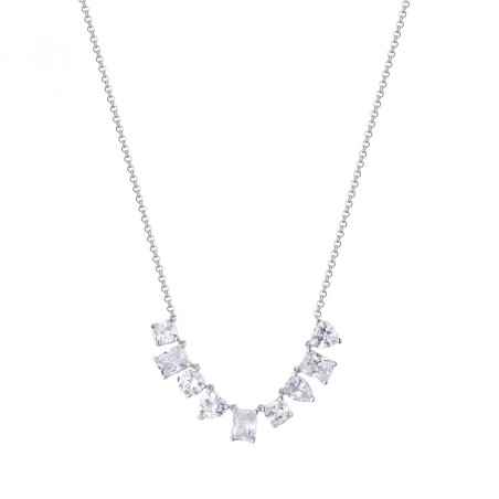 COLLANA CORTA IN ARGENTO GEMMA DONNA ROSATO  RZGE04 ROSATO