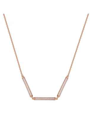 COLLANA CORTA PLACCATA ORO ROSA DONNA ROSATO  RZBI43 ROSATO
