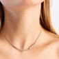 COLLANA CORTA IN ARGENTO DONNA ROSATO 