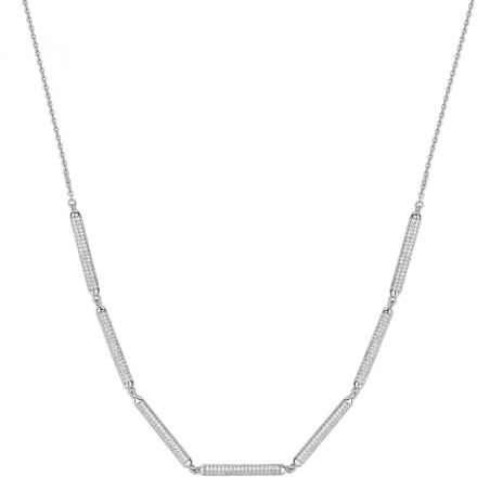 COLLANA CORTA BIANCA IN ARGENTO DONNA ROSATO  RZBI08 ROSATO