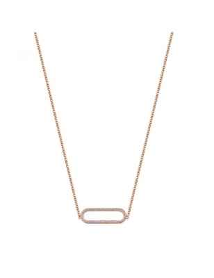 COLLANA CORTA IN ARGENTO PLACCATO ORO ROSA ROSATO RZBI04 ROSATO
