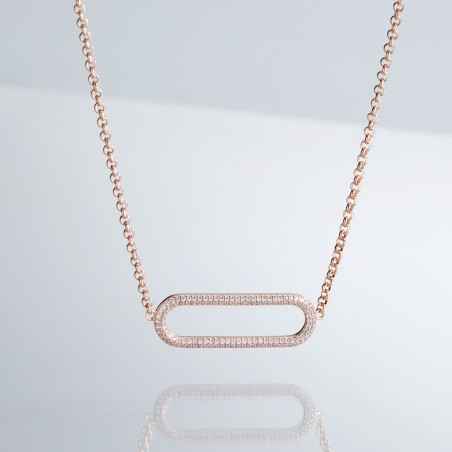 COLLANA CORTA IN ARGENTO PLACCATO ORO ROSA ROSATO