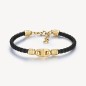 BRACCIALE KNOCKER CORDINO NERO PVD ORO UOMO BROSWAY BRACCIALE KNOCKER CORDINO NERO PVD ORO UOMO BROSWAY