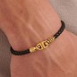 BRACCIALE KNOCKER CORDINO NERO PVD ORO UOMO BROSWAY BRACCIALE KNOCKER CORDINO NERO PVD ORO UOMO BROSWAY