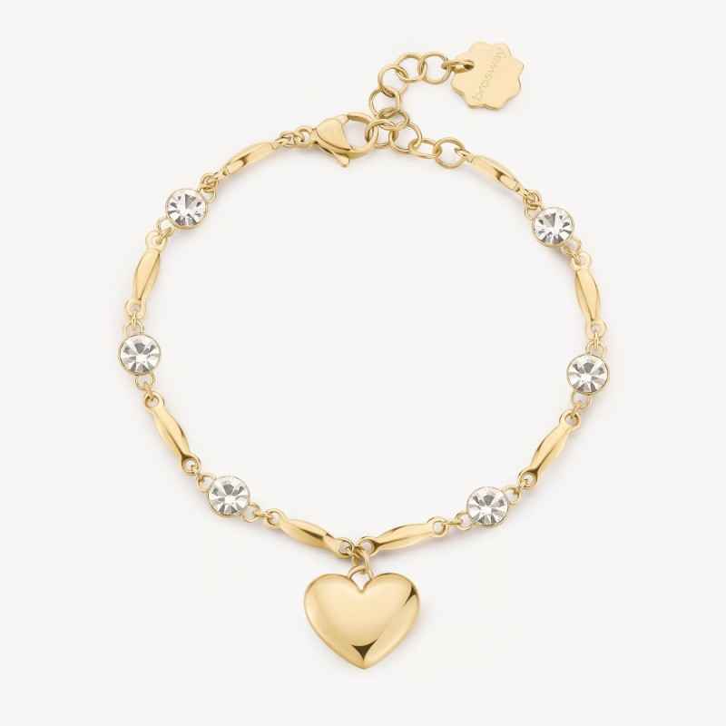 BRACCIALE CHAKRA AMORE CON CUORE COLOR ORO BROSWAY BRACCIALE CHAKRA AMORE CON CUORE COLOR ORO BROSWAY