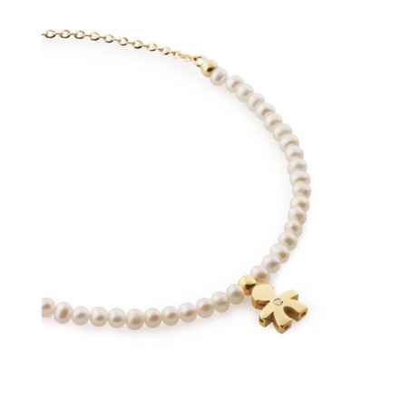 BRACCIALE BIMBO ORO GIALLO LE PERLE DONNA LE BEBE' 
