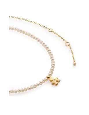 COLLANA BIMBO CON PERLE ORO GIALLO DIAMANTE LE BEBE'