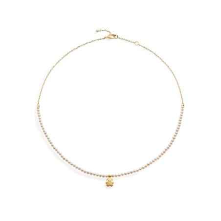 COLLANA BIMBA CON PERLE ORO GIALLO DIAMANTE LE BEBE' LBB821 LE BEBE'