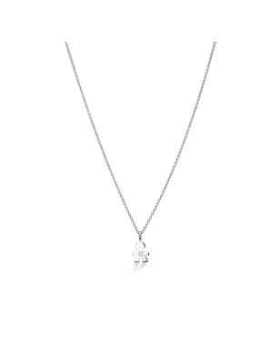 COLLANA BIMBO ORO BIANCO DIAMANTE I PREZIOSI LE BEBE'  LBB333 LE BEBE'