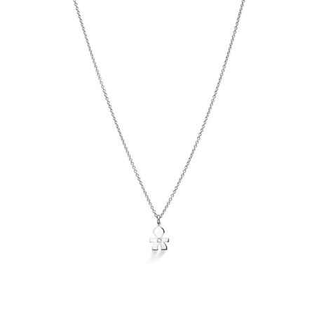 COLLANA BIMBO ORO BIANCO DIAMANTE I PREZIOSI LE BEBE'  LBB333 LE BEBE'