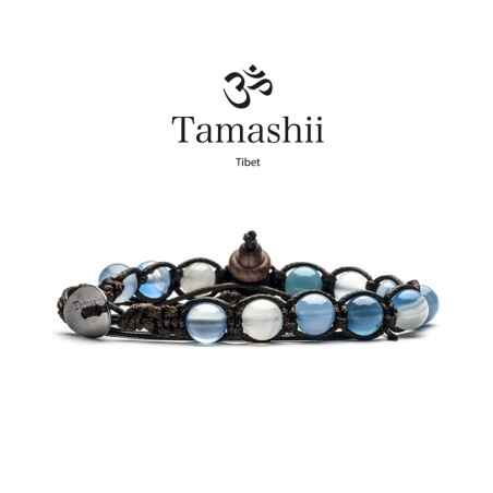 BRACCIALE AGATA BLU CHIARO UOMO-DONNA TAMASHII  BHS900-84 TAMASHII