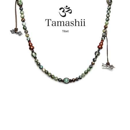 COLLANA TURCHESE UOMO-DONNA TAMASHII MUDRA CORTO NHS1600-75 TAMASHII