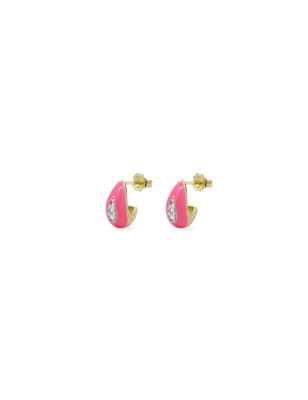 ORECCHINI A GOCCIA SMALTO ROSA DONNA RUE DES MILLE OR-023 GOC RO AU RUE DES MILLE