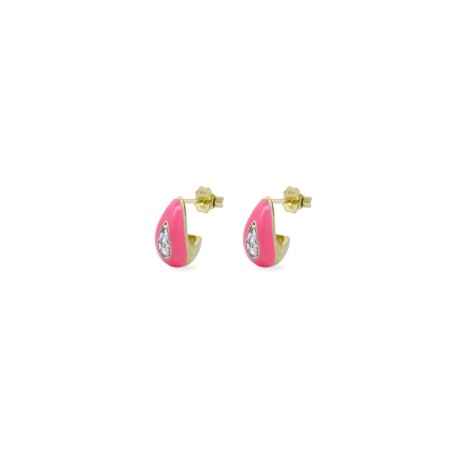 ORECCHINI A GOCCIA SMALTO ROSA DONNA RUE DES MILLE OR-023 GOC RO AU RUE DES MILLE